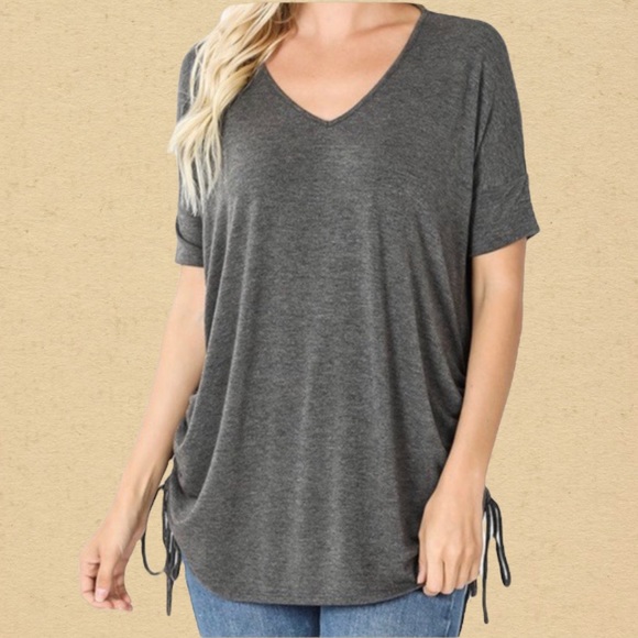 Rivals and Resilience Tops - MICHELLE — in Charcoal